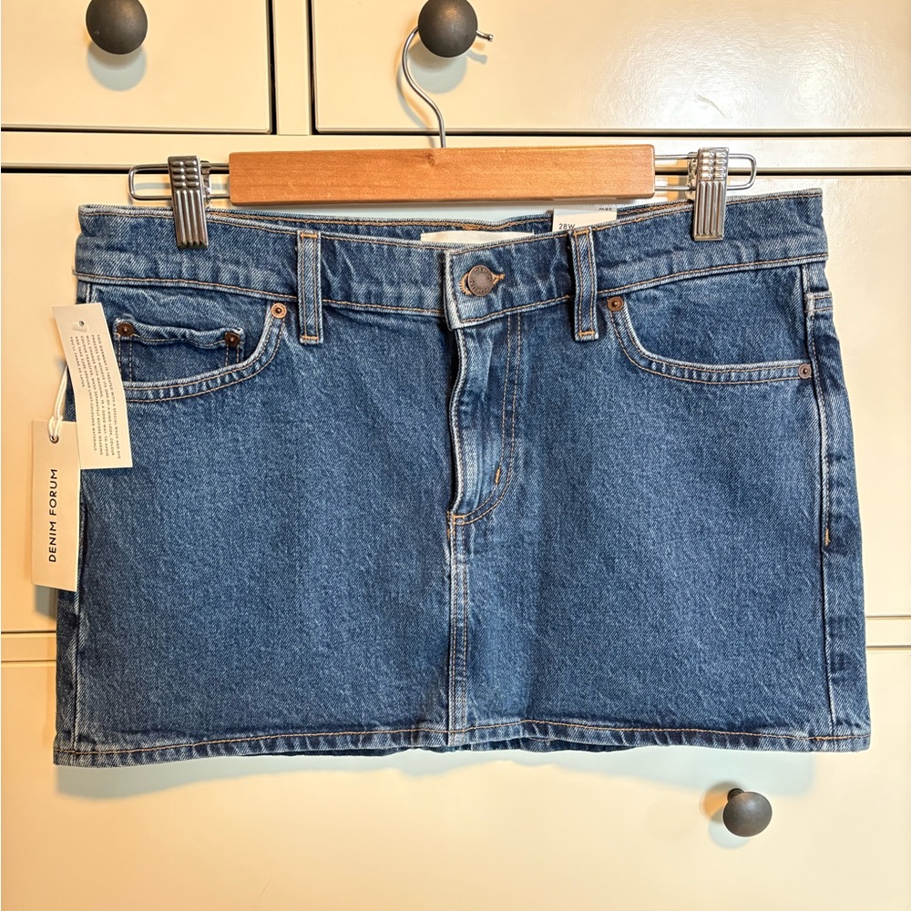 NWT Aritzia Denim Forum Alba Micro Denim Skirt